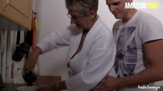 REIFE SWINGER - #Erna - Horny Big Anal Cougar Jumps Air Cock Agus Blows Aice Man